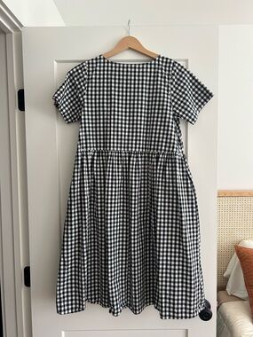 Tradlands Nico Black and White Gingham Short Sleeve Dress